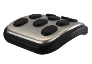 Ford Mustang Pedal Cover Kit - Ford Racing - Aluminum and Urethane Special Edition - Brushed Aluminum - `94-`02